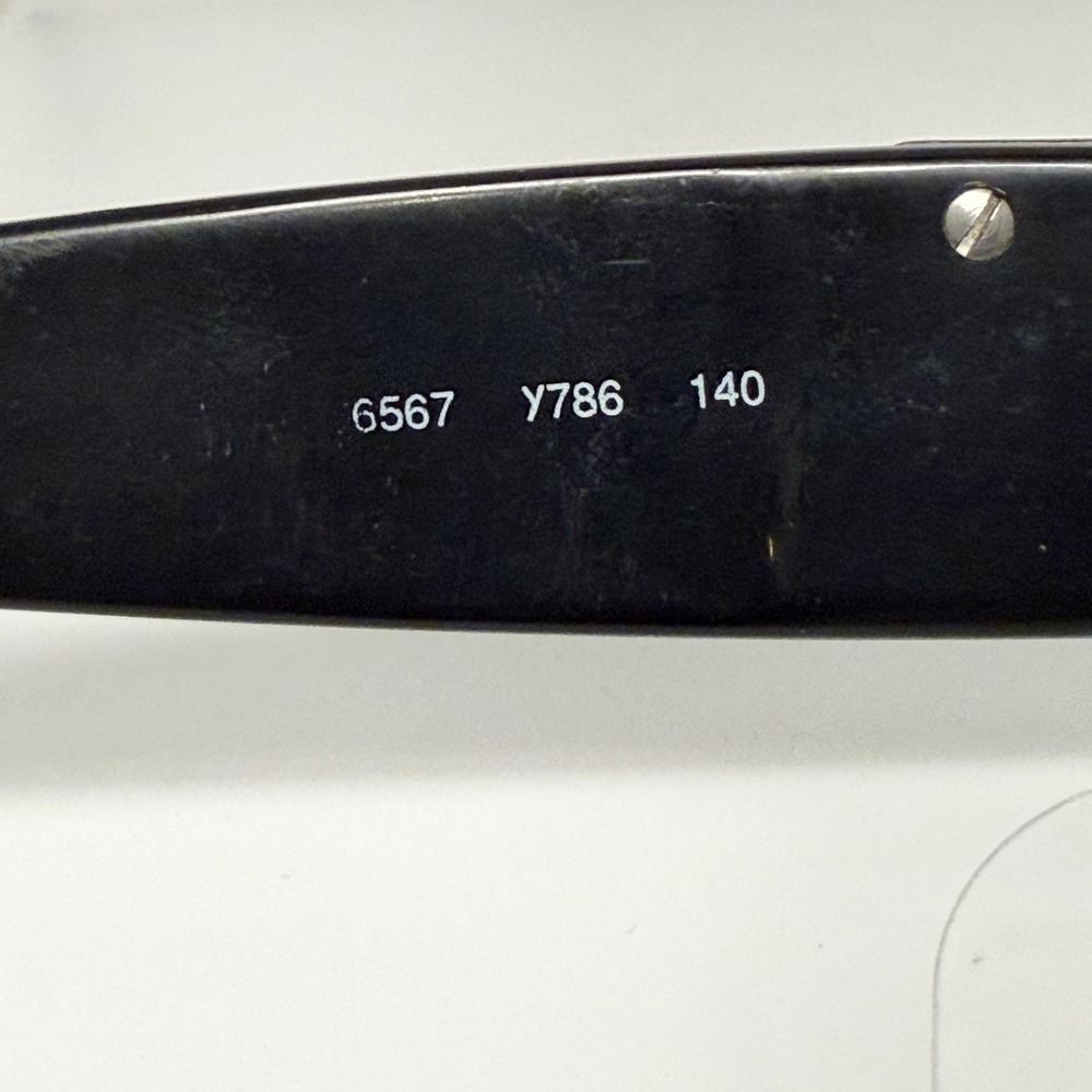 Yves Saint Laurent 6567 Y786 140 Sunglasses Green Black Oval Frame Italy Vintage - Picture 5 of 8